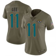 Wholesale Cheap Nike Jaguars #11 Marqise Lee Olive Women's Stitched NFL Limited 2017 Salute to Service Jersey