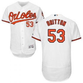 Wholesale Cheap Orioles #53 Zach Britton White Flexbase Authentic Collection Stitched MLB Jersey