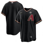Men's Arizona Diamondbacks Blank Black 2023 World Series Cool Base Stitched Baseball Jersey