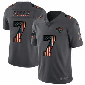 Wholesale Cheap Nike Jaguars #7 Nick Foles 2018 Salute To Service Retro USA Flag Limited NFL Jersey