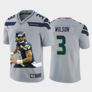 Cheap Seattle Seahawks #3 Russell Wilson Nike Team Hero 2 Vapor Limited NFL Jersey Grey