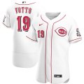 Wholesale Cheap Cincinnati Reds #19 Joey Votto Men's Nike White Home 2020 Authentic Player MLB Jersey