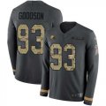 Wholesale Cheap Nike Browns #93 B.J. Goodson Anthracite Salute to Service Men's Stitched NFL Limited Therma Long Sleeve Jersey
