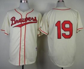Wholesale Cheap Brewers #19 Robin Yount Cream 1948 Turn Back The Clock Stitched MLB Jersey