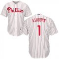 Wholesale Cheap Phillies #1 Richie Ashburn White(Red Strip) Cool Base Stitched Youth MLB Jersey