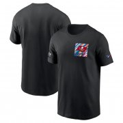 Wholesale Cheap Men's Tampa Bay Buccaneers Black 2023 Crucial Catch Sideline Tri-Blend T-Shirt