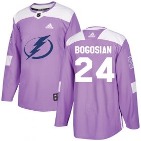 Cheap Adidas Lightning #24 Zach Bogosian Purple Authentic Fights Cancer Youth Stitched NHL Jersey