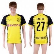 Wholesale Cheap Dortmund #27 Castro Yellow Soccer Club Jersey