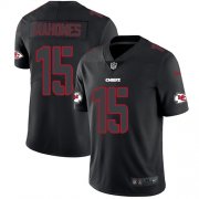 Wholesale Cheap Nike Chiefs #15 Patrick Mahomes Black Men's Stitched NFL Limited Rush Impact Jersey