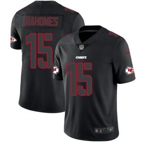 Wholesale Cheap Nike Chiefs #15 Patrick Mahomes Black Men\'s Stitched NFL Limited Rush Impact Jersey