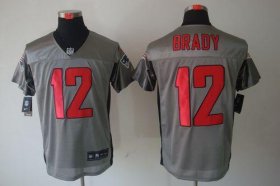 Wholesale Cheap Nike Patriots #12 Tom Brady Grey Shadow Men\'s Stitched NFL Elite Jersey