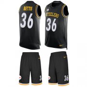 Wholesale Cheap Nike Steelers #36 Jerome Bettis Black Team Color Men's Stitched NFL Limited Tank Top Suit Jersey