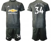 Wholesale Cheap Men 2020-2021 club Manchester United away 34 black Soccer Jerseys