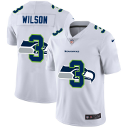 Wholesale Cheap Seattle Seahawks #3 Russell Wilson White Men's Nike Team Logo Dual Overlap Limited NFL Jersey