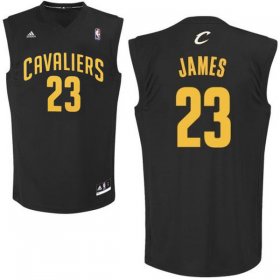 Wholesale Cheap Cleveland Cavaliers #23 LeBron James Black Fashion Replica Jersey