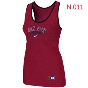 Wholesale Cheap Women\'s Nike Boston Red Sox Tri-Blend Racerback Stretch Tank Top Red
