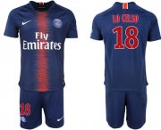 Wholesale Cheap Paris Saint-Germain #18 Lo Celso Home Soccer Club Jersey