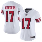 Wholesale Cheap Nike 49ers #17 Emmanuel Sanders White Rush Women's Stitched NFL Vapor Untouchable Limited Jersey