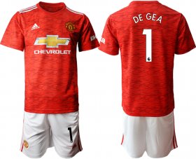 Wholesale Cheap Men 2020-2021 club Manchester United home 1 red Soccer Jerseys