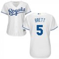 Wholesale Cheap Royals #5 George Brett White Home Women's Stitched MLB Jersey
