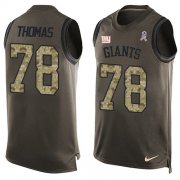 Wholesale Cheap Nike Giants #78 Andrew Thomas Green Men's Stitched NFL Limited Salute To Service Tank Top Jersey