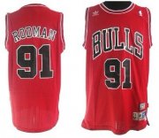 Wholesale Cheap Chicago Bulls #91 Dennis Rodman Red Swingman Throwback Jersey