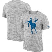 Wholesale Cheap Men's Indianapolis Colts Nike Heathered Black Sideline Legend Velocity Travel Performance T-Shirt