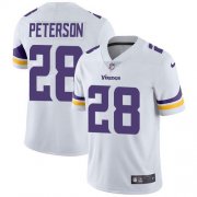 Wholesale Cheap Nike Vikings #28 Adrian Peterson White Men's Stitched NFL Vapor Untouchable Limited Jersey