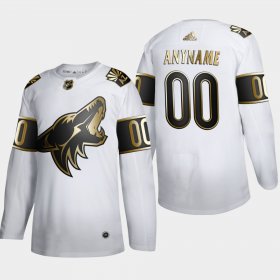 Wholesale Cheap Arizona Coyotes Custom Men\'s Adidas White Golden Edition Limited Stitched NHL Jersey