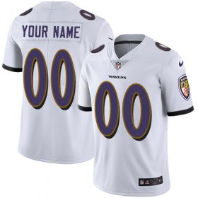 Wholesale Cheap Nike Baltimore Ravens Customized White Stitched Vapor Untouchable Limited Youth NFL Jersey