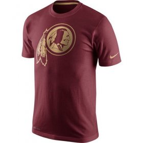 Wholesale Cheap Men\'s Washington Redskins Nike Championship Drive Gold Collection Performance T-Shirt Burgundy
