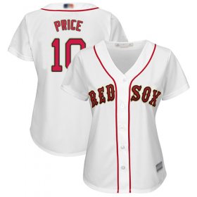 Wholesale Cheap Red Sox #10 David Price White Home Women\'s Stitched MLB Jersey