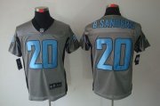 Wholesale Cheap Nike Lions #20 Barry Sanders Grey Shadow Men's Stitched NFL Elite Jersey