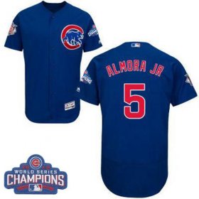 Wholesale Cheap Cubs #5 Albert Almora Jr. Blue Flexbase Authentic Collection 2016 World Series Champions Stitched MLB Jersey