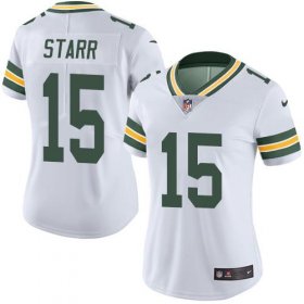 Wholesale Cheap Nike Packers #15 Bart Starr White Women\'s Stitched NFL Vapor Untouchable Limited Jersey