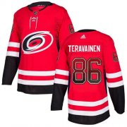 Wholesale Cheap Adidas Hurricanes #86 Teuvo Teravainen Red Home Authentic Drift Fashion Stitched NHL Jersey