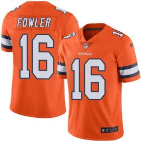 Wholesale Cheap Nike Broncos #16 Bennie Fowler Orange Men\'s Stitched NFL Limited Rush Jersey