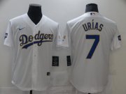 Wholesale Cheap Men Los Angeles Dodgers 7 Urias White Game 2021 Nike MLB Jersey1
