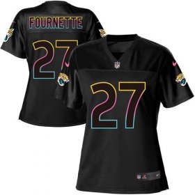 Wholesale Cheap Nike Jaguars #27 Leonard Fournette Black Women\'s NFL Fashion Game Jersey