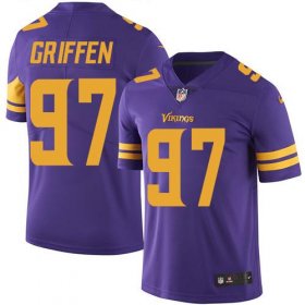 Wholesale Cheap Nike Vikings #97 Everson Griffen Purple Men\'s Stitched NFL Limited Rush Jersey