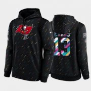 Wholesale Cheap Men's Tampa Bay Buccaneers #13 Mike Evans 2021 Charcoal Crucial Catch Therma Pullover