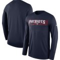 Wholesale Cheap New England Patriots Nike Sideline Seismic Legend Long Sleeve T-Shirt Navy