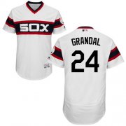Wholesale Cheap White Sox #24 Yasmani Grandal White Flexbase Authentic Collection Alternate Home Stitched MLB Jersey