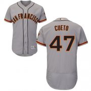 Wholesale Cheap Giants #47 Johnny Cueto Grey Flexbase Authentic Collection Road Stitched MLB Jersey