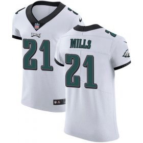 Wholesale Cheap Nike Eagles #21 Jalen Mills White Men\'s Stitched NFL New Elite Jersey