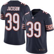 Wholesale Cheap Nike Bears #39 Eddie Jackson Navy Blue Team Color Men's Stitched NFL Vapor Untouchable Limited Jersey