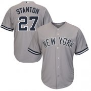 Wholesale Cheap Yankees #27 Giancarlo Stanton Grey Cool Base Stitched Youth MLB Jersey