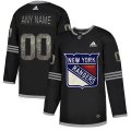 Wholesale Cheap Men's Adidas Rangers Personalized Authentic Black Classic NHL Jersey