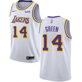 Wholesale Cheap Nike Lakers #14 Danny Green White NBA Swingman Association Edition Jersey
