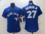 Wholesale Cheap Men Toronto Blue Jays 27 Guerrero jr Blue Elite Nike 2021 MLB Jerseys